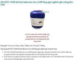 EG-5731 Chất khử bọt silicone cho chất lỏng ngành gia công kim loại.